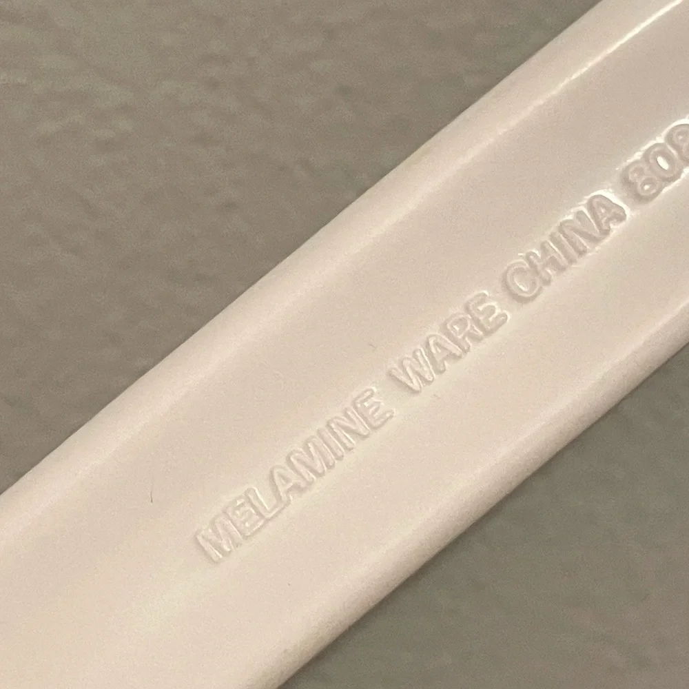 Vintage melamine spoon White Ivory 12 “ Inch Stir Serve‎ Farmhouse Classic